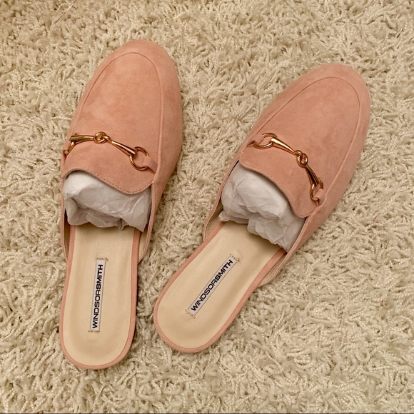 Windsor Shoes - Windsor Smith Light Pink Suede Mules